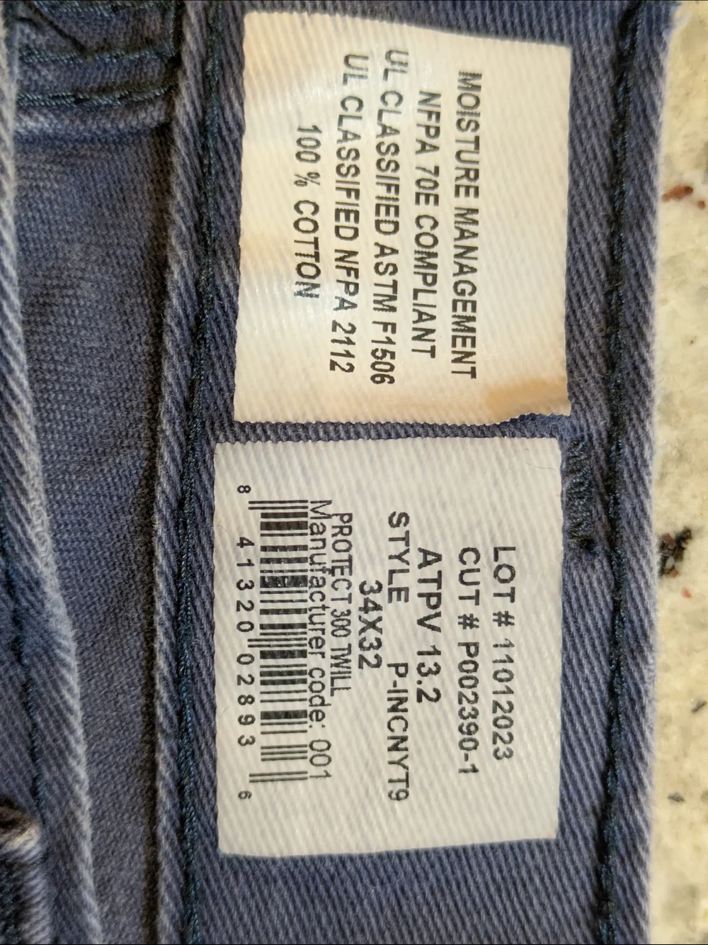 LAPCO FR Flame Resistant Pants 34x32 CAT 2 Workwear Cargo Utility